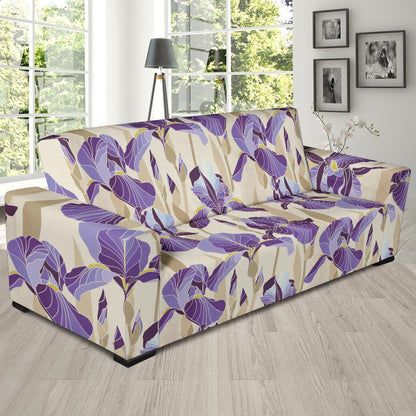 Iris Pattern Print Design IR02 Sofa Slipcover-JORJUNE.COM