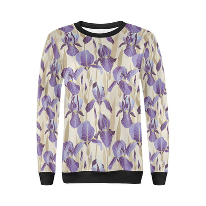 Iris Pattern Print Design IR02 Women Long Sleeve Sweatshirt-JorJune