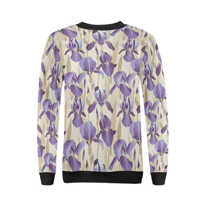 Iris Pattern Print Design IR02 Women Long Sleeve Sweatshirt-JorJune
