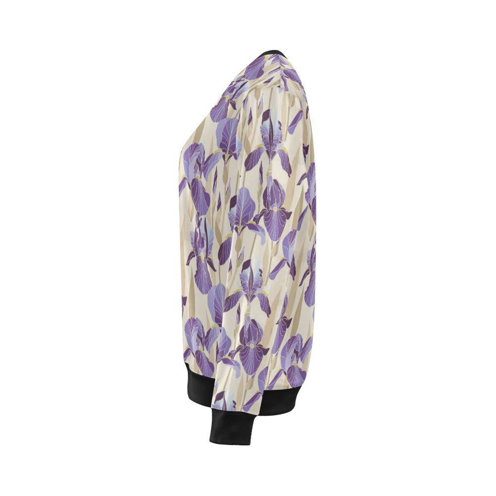 Iris Pattern Print Design IR02 Women Long Sleeve Sweatshirt-JorJune