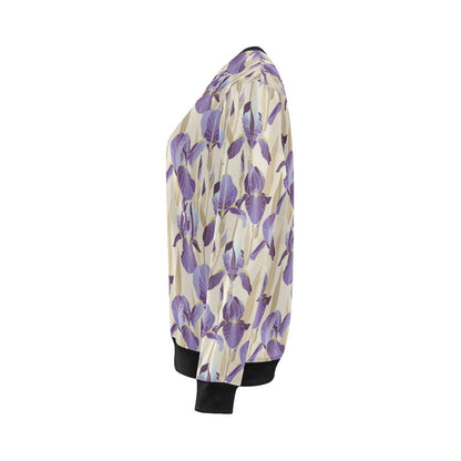 Iris Pattern Print Design IR02 Women Long Sleeve Sweatshirt-JorJune