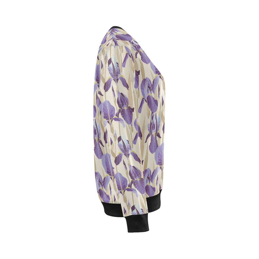 Iris Pattern Print Design IR02 Women Long Sleeve Sweatshirt-JorJune