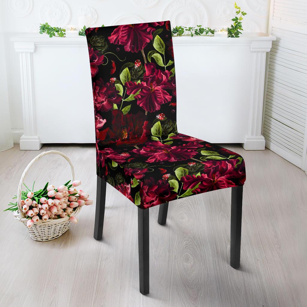 Iris Pattern Print Design IR03 Dining Chair Slipcover-JORJUNE.COM