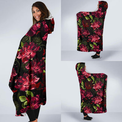 Iris Pattern Print Design IR03 Hooded Blanket-JORJUNE.COM