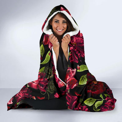 Iris Pattern Print Design IR03 Hooded Blanket-JORJUNE.COM