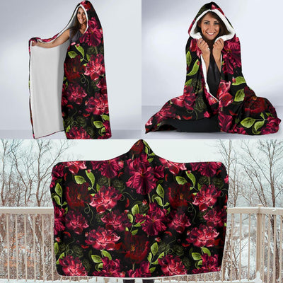 Iris Pattern Print Design IR03 Hooded Blanket-JORJUNE.COM