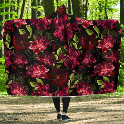 Iris Pattern Print Design IR03 Hooded Blanket-JORJUNE.COM