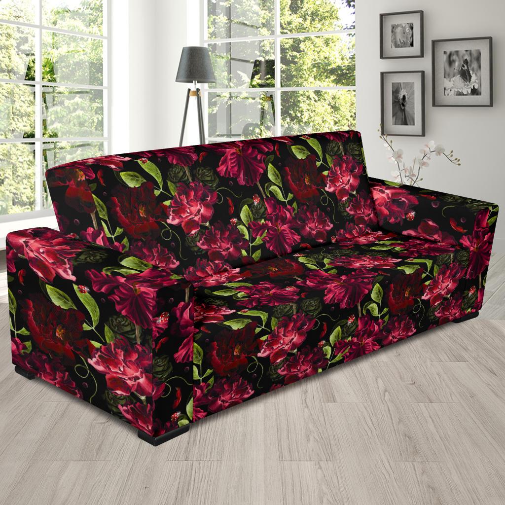Iris Pattern Print Design IR03 Sofa Slipcover-JORJUNE.COM