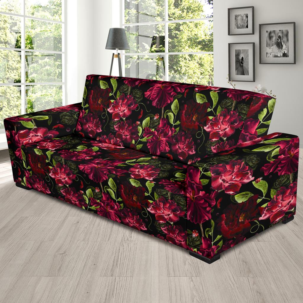 Iris Pattern Print Design IR03 Sofa Slipcover-JORJUNE.COM