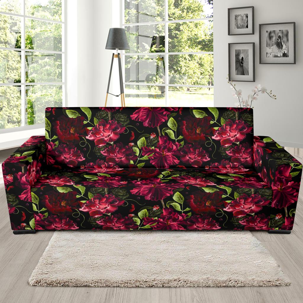 Iris Pattern Print Design IR03 Sofa Slipcover-JORJUNE.COM