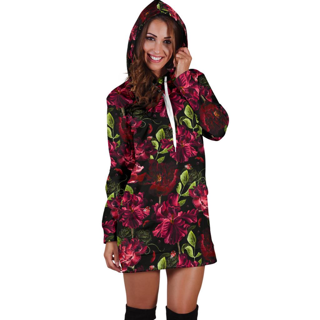 Iris Pattern Print Design IR03 Women Hoodie Dress