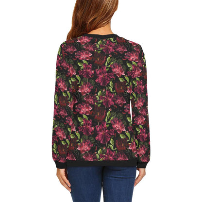 Iris Pattern Print Design IR03 Women Long Sleeve Sweatshirt-JorJune