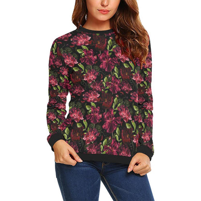 Iris Pattern Print Design IR03 Women Long Sleeve Sweatshirt-JorJune