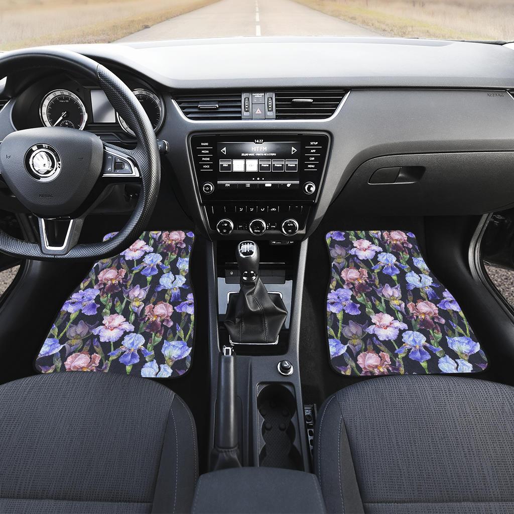 Iris Pattern Print Design IR04 Car Floor Mats-JorJune