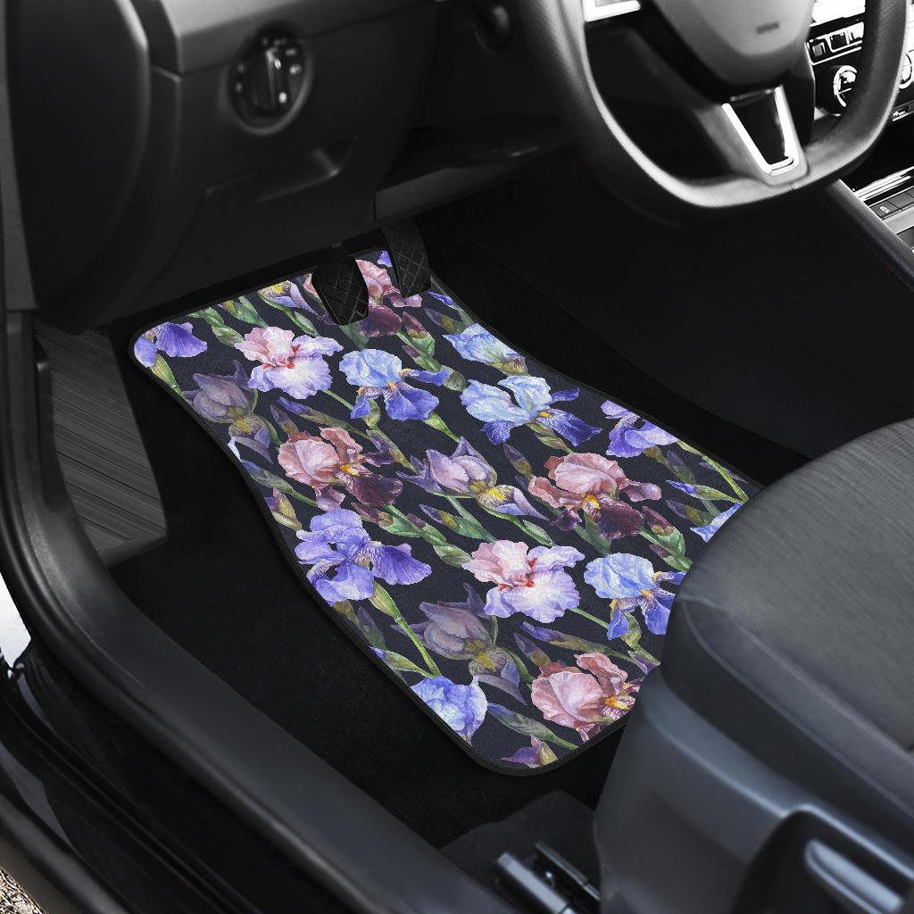 Iris Pattern Print Design IR04 Car Floor Mats-JorJune