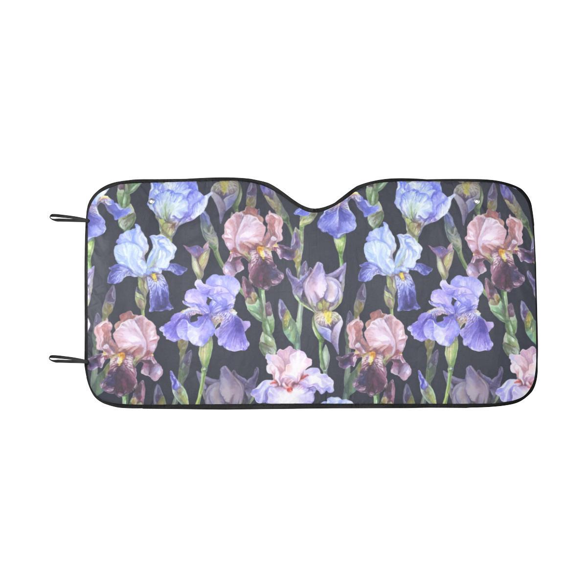 Iris Pattern Print Design IR04 Car Sun Shade-JorJune