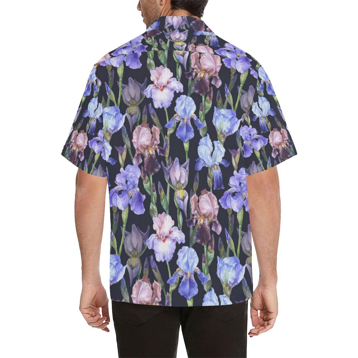 Iris Pattern Print Design IR04 Men Hawaiian Shirt-JorJune