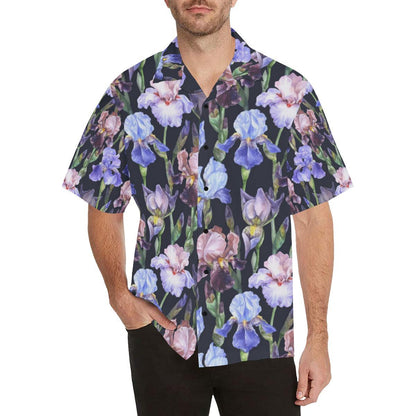 Iris Pattern Print Design IR04 Men Hawaiian Shirt-JorJune