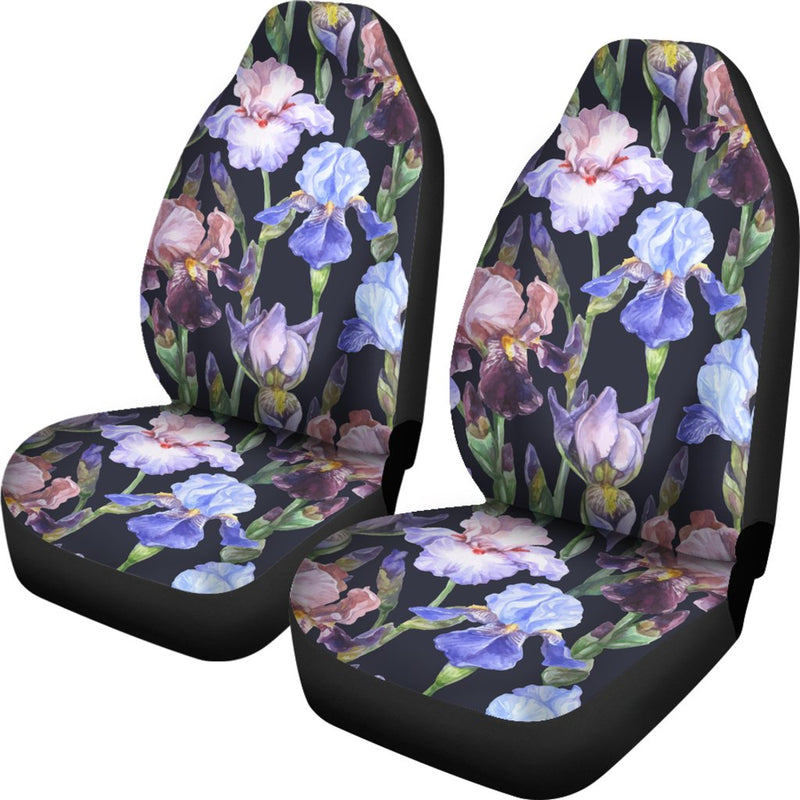 Iris Pattern Print Design IR04 Universal Fit Car Seat Covers-JorJune