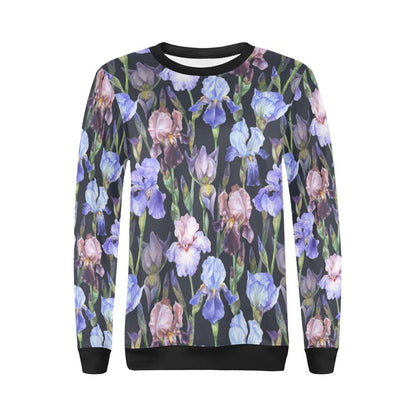 Iris Pattern Print Design IR04 Women Long Sleeve Sweatshirt-JorJune