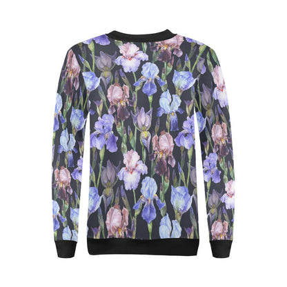 Iris Pattern Print Design IR04 Women Long Sleeve Sweatshirt-JorJune