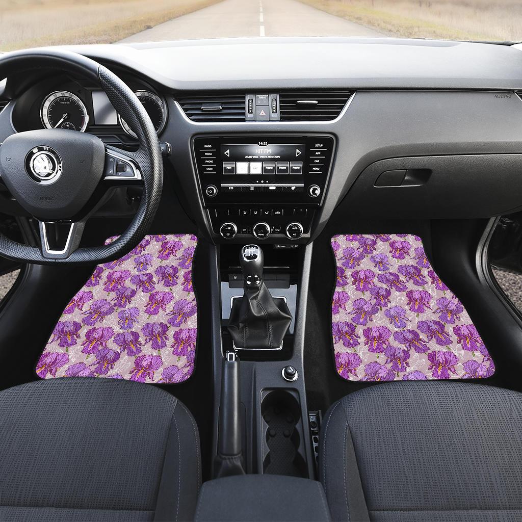 Iris Pattern Print Design IR05 Car Floor Mats-JorJune