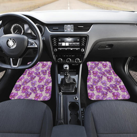Iris Pattern Print Design IR05 Car Floor Mats-JorJune