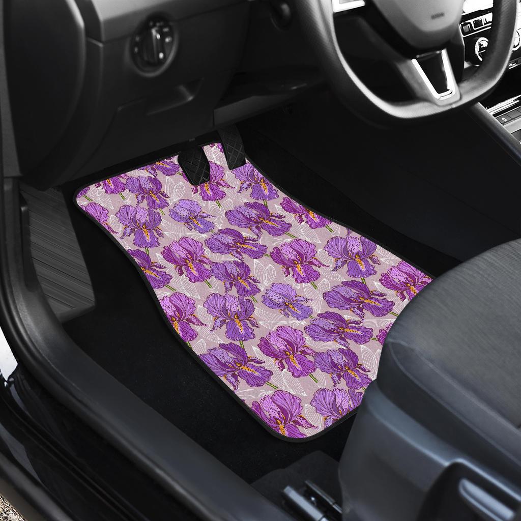 Iris Pattern Print Design IR05 Car Floor Mats-JorJune