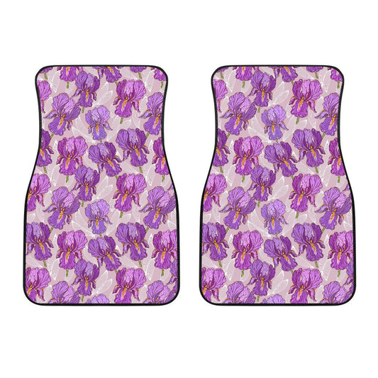 Iris Pattern Print Design IR05 Car Floor Mats-JorJune