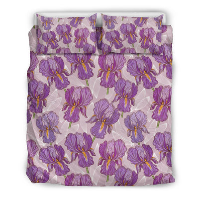 Iris Pattern Print Design IR05 Duvet Cover Bedding Set-JORJUNE.COM
