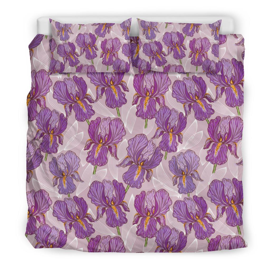 Iris Pattern Print Design IR05 Duvet Cover Bedding Set-JORJUNE.COM