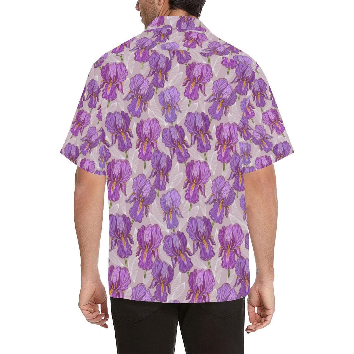 Iris Pattern Print Design IR05 Men Hawaiian Shirt-JorJune