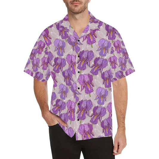 Iris Pattern Print Design IR05 Men Hawaiian Shirt-JorJune