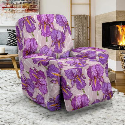 Iris Pattern Print Design IR05 Recliner Slipcover-JORJUNE.COM
