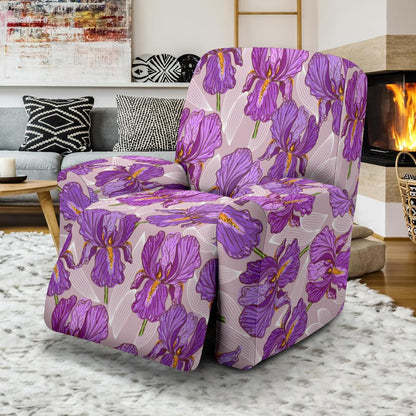Iris Pattern Print Design IR05 Recliner Slipcover-JORJUNE.COM