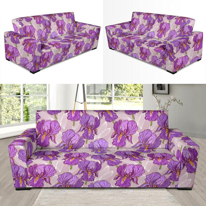 Iris Pattern Print Design IR05 Sofa Slipcover-JORJUNE.COM