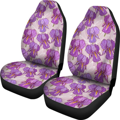 Iris Pattern Print Design IR05 Universal Fit Car Seat Covers-JorJune