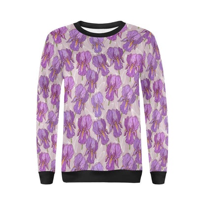 Iris Pattern Print Design IR05 Women Long Sleeve Sweatshirt-JorJune