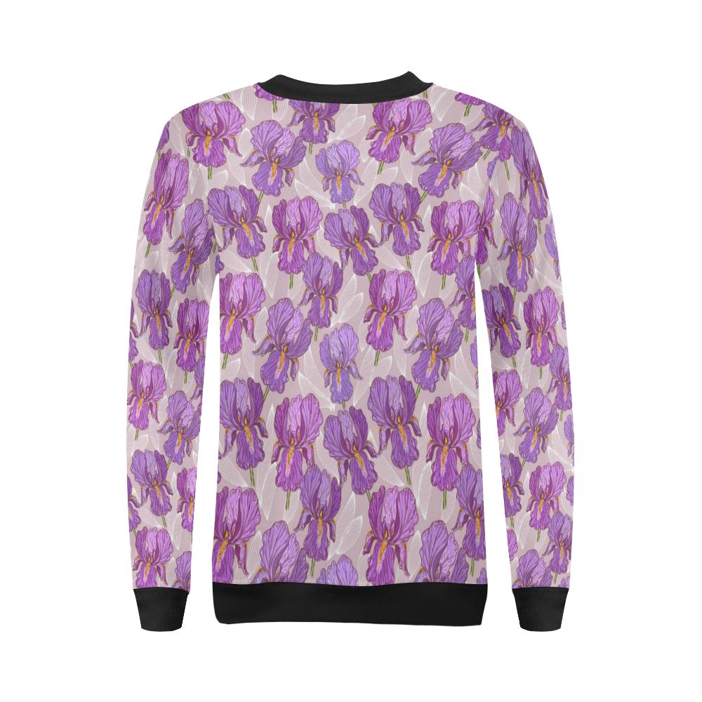 Iris Pattern Print Design IR05 Women Long Sleeve Sweatshirt-JorJune