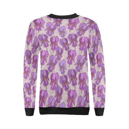 Iris Pattern Print Design IR05 Women Long Sleeve Sweatshirt-JorJune