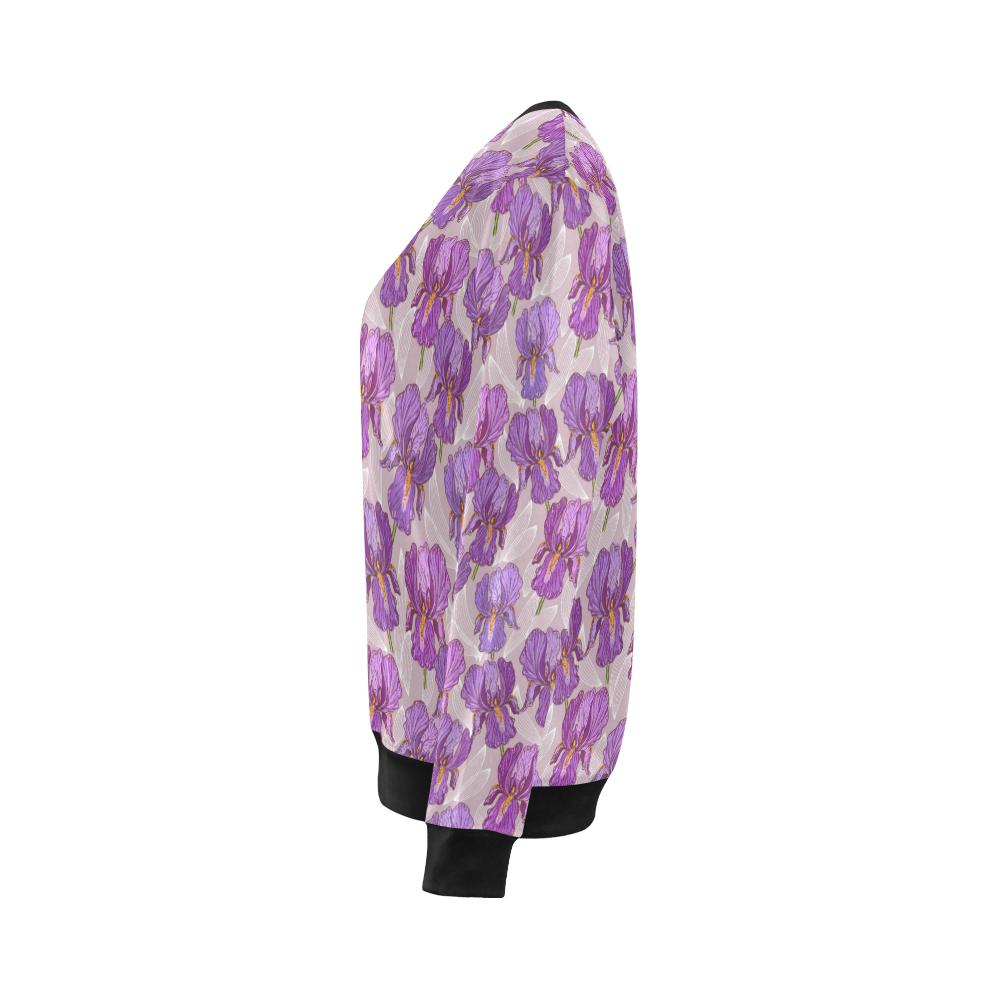 Iris Pattern Print Design IR05 Women Long Sleeve Sweatshirt-JorJune
