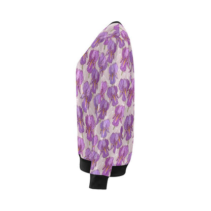 Iris Pattern Print Design IR05 Women Long Sleeve Sweatshirt-JorJune