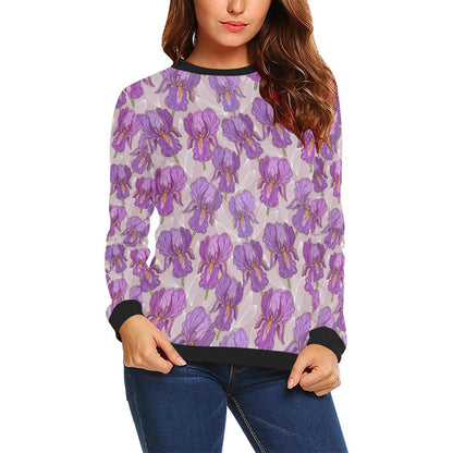 Iris Pattern Print Design IR05 Women Long Sleeve Sweatshirt-JorJune