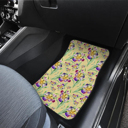 Iris Pattern Print Design IR06 Car Floor Mats-JorJune