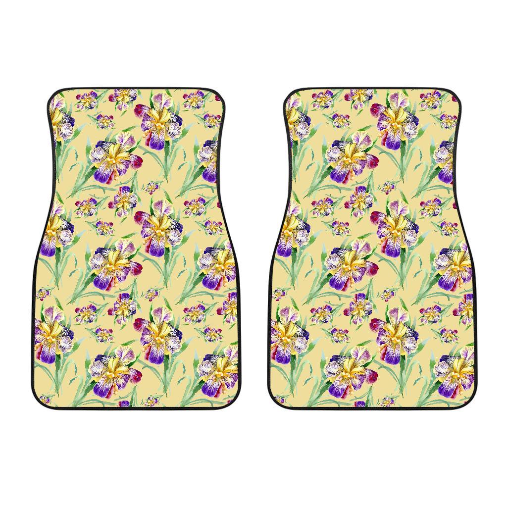 Iris Pattern Print Design IR06 Car Floor Mats-JorJune