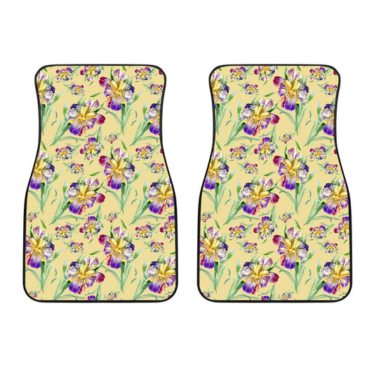 Iris Pattern Print Design IR06 Car Floor Mats-JorJune