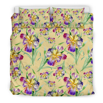 Iris Pattern Print Design IR06 Duvet Cover Bedding Set-JORJUNE.COM