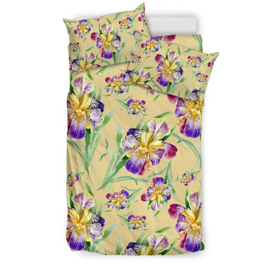 Iris Pattern Print Design IR06 Duvet Cover Bedding Set-JORJUNE.COM