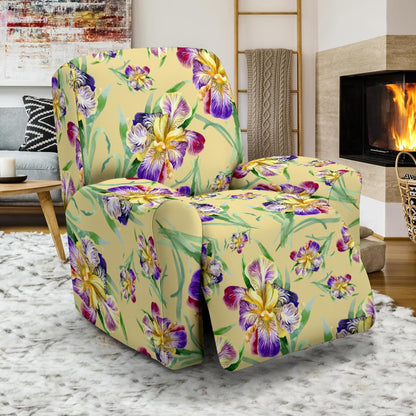 Iris Pattern Print Design IR06 Recliner Slipcover-JORJUNE.COM