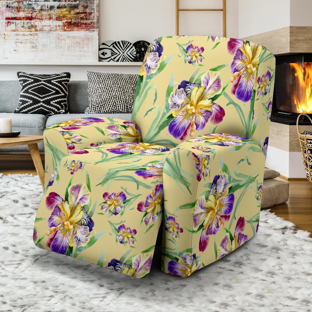 Iris Pattern Print Design IR06 Recliner Slipcover-JORJUNE.COM